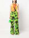 Louisa Ballou Printed wide leg trousers