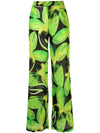 Louisa Ballou Printed wide leg trousers
