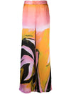 Louisa Ballou Printed wide leg trousers