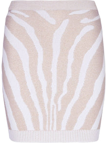  Balmain Zebra knit short skirt