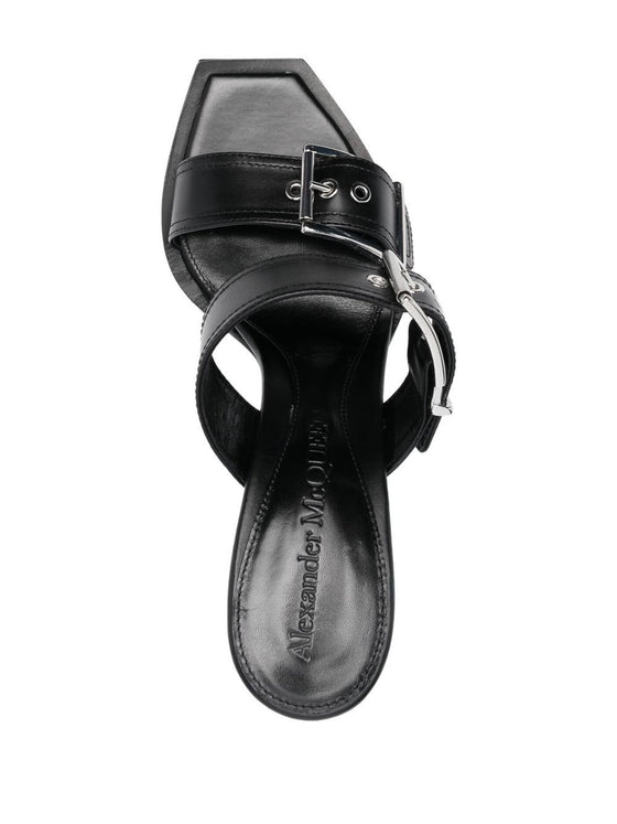 Alexander McQueen 100mm Buckled Leather Sandals