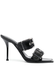  Alexander McQueen 100mm Buckled Leather Sandals