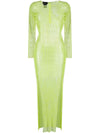 Santa Brand Rhinestones embellished long dress