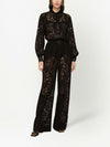 Dolce & Gabbana lace-trim long-sleeve jumpsuit