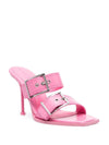 Alexander McQueen 100mm Buckle Leather Sandals