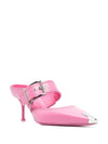 Alexander McQueen 75mm Metallic toe-cap Detail Mules
