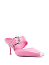 Alexander McQueen 75mm Metallic toe-cap Detail Mules