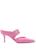 Alexander McQueen 75mm Metallic toe-cap Detail Mules