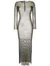 Santa Brand Rhinestones embellished long dress