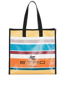  Etro stripe-print tote bag