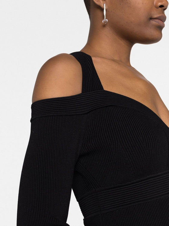 Alexander McQueen Short knitted dress with V-neck