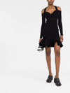 Alexander McQueen Short knitted dress with V-neck