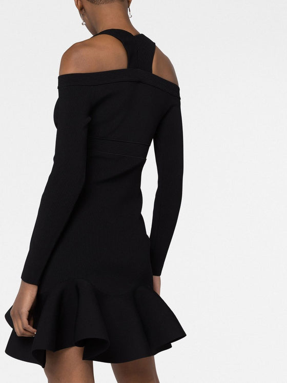 Alexander McQueen Short knitted dress with V-neck