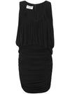 Saint Laurent Sleeveless Draped Minidress
