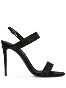  Dolce & Gabbana Satin sandals with iron-on rhinestones