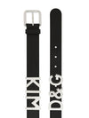 Dolce & Gabbana  logo-lettering Leather Belt