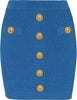 Balmain Button-detail knitted miniskirt