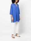 Majestic 3/4 Sleeve Linen Blend Tunic Dress