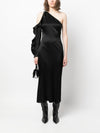 David Koma Ruffle detail one shoulder midi dress
