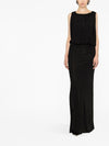 Saint Laurent draped sleeveless jersey dress