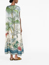 F.R.S . Short printed silk kaftan dress