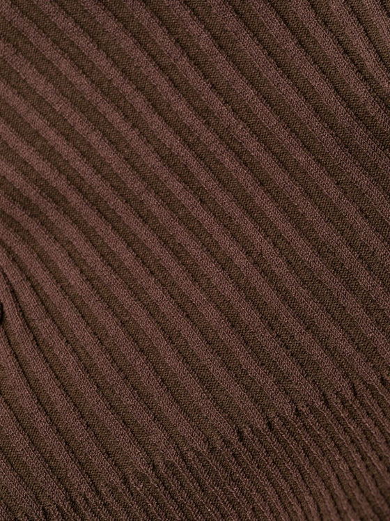 ANDREĀDAMO Andrea Adamo halterneck-fastening ribbed-knit bodysuit