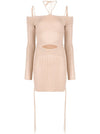 AndreĀdamo AndreÄdamo Knit ribbed mini dress