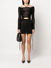 AndreĀdamo AndreÄdamo Knit ribbed mini dress