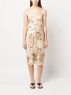 Gold Hawk Chloe printed slip dress