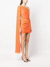 Roland Mouret Asymmetric silk crepe mini dress