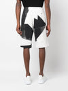 Alexander McQueen abstract-print cotton bermuda shorts