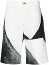 Alexander McQueen abstract-print cotton bermuda shorts