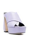 Si Rossi 130mm Platform Leather Mules