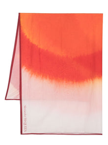  Alexander McQueen gradient-effect logo scarf