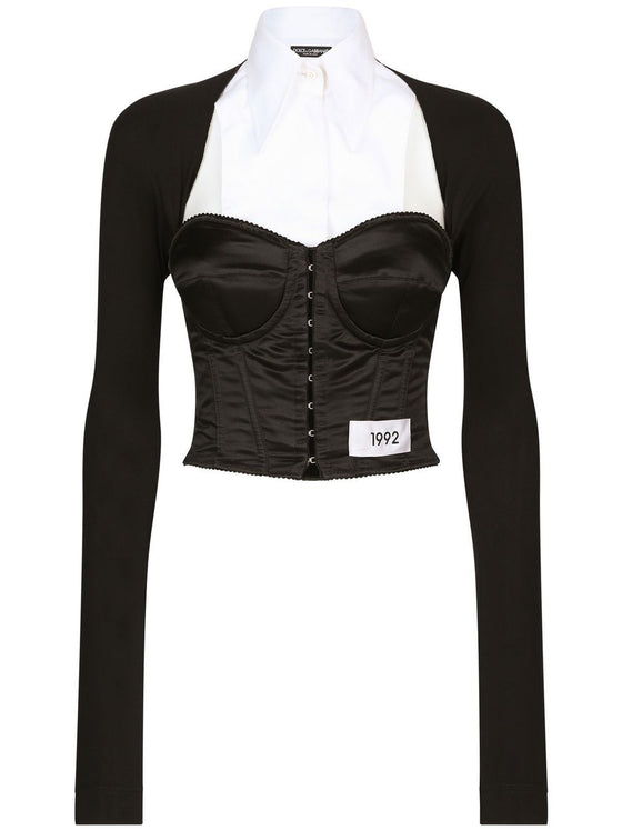 Dolce & Gabbana layered-shirt corset top