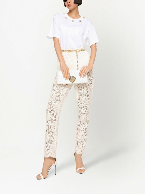 Dolce & Gabbana Floral lace trousers