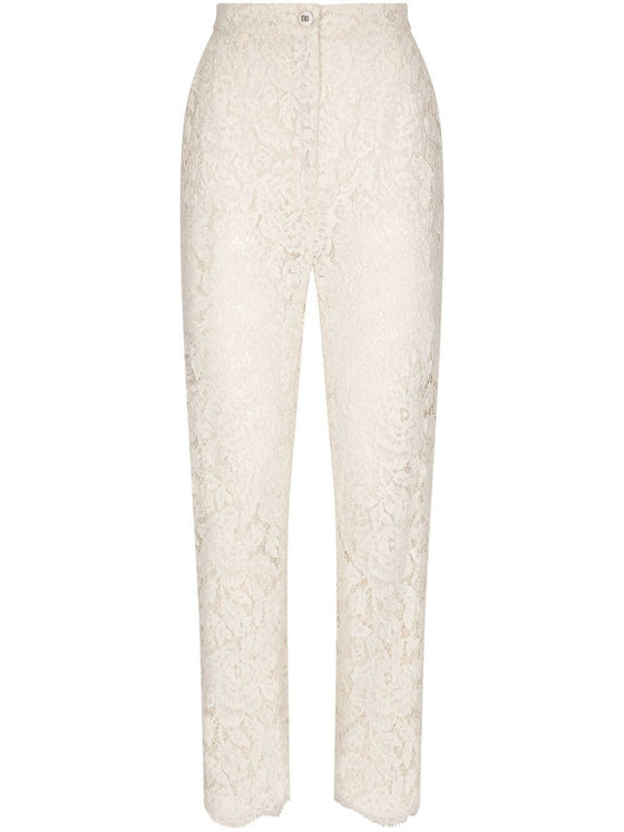 Dolce & Gabbana Floral lace trousers