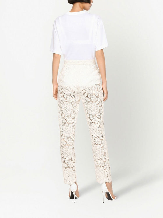 Dolce & Gabbana Floral lace trousers