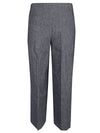 Via Masini 80 Straight leg linen blend trousers