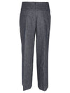 Via Masini 80 Straight leg linen blend trousers