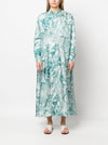 F.R.S . Printed silk shirt dress