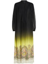 Etro Silk dress with paisley print and gradient effect