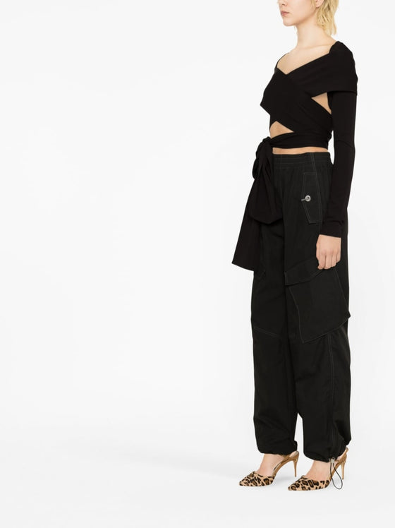 Dolce & Gabbana cut-out Wrap Top