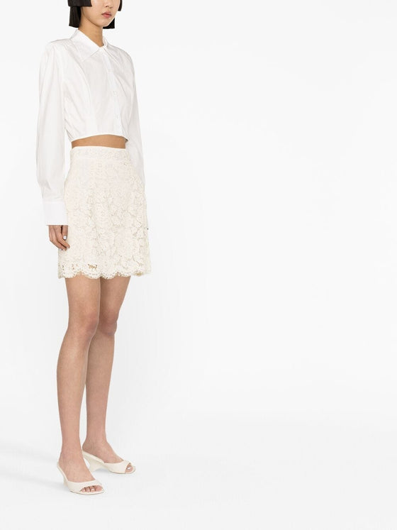 Dolce & Gabbana floral-lace miniskirt