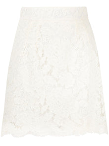  Dolce & Gabbana floral-lace miniskirt
