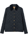 Burberry corduroy-collar diamond-quilted jacket