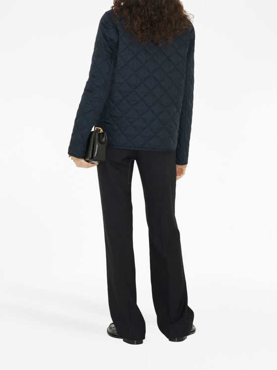 Burberry corduroy-collar diamond-quilted jacket
