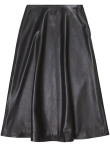  Balenciaga leather midi skirt