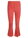 Via Masini 80 Flared cropped suede trousers