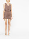 Saint Laurent Sleeveless Draped Minidress
